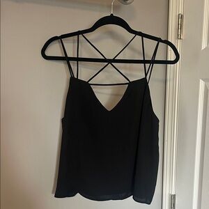 Express Black Strappy V-Neck Women's Tank Top